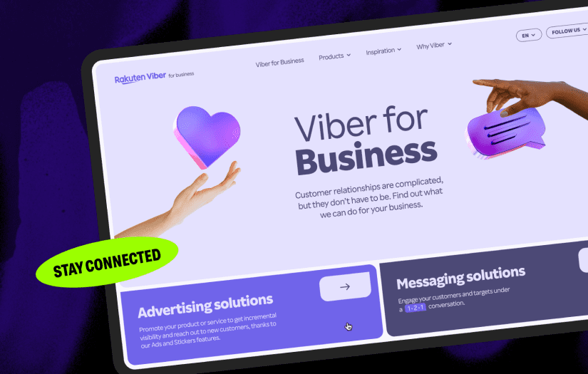 Rakuten Viber - B2B Website + Motion Design screenshot 1
