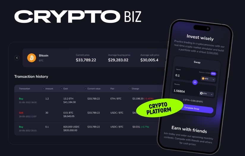 CryptoBiz - Crypto News Platform Design screenshot 1