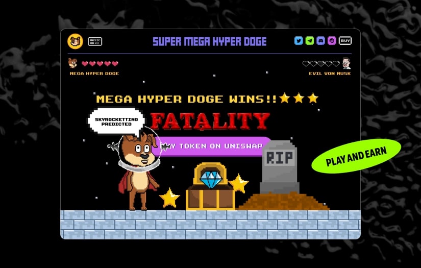 Super Mega Hyper Doge - Crypto Coin Website Design screenshot 1