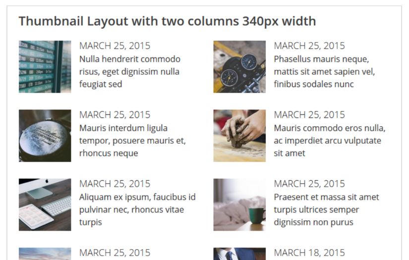 Advanced Recent Posts Wordpress plugin screenshot 1