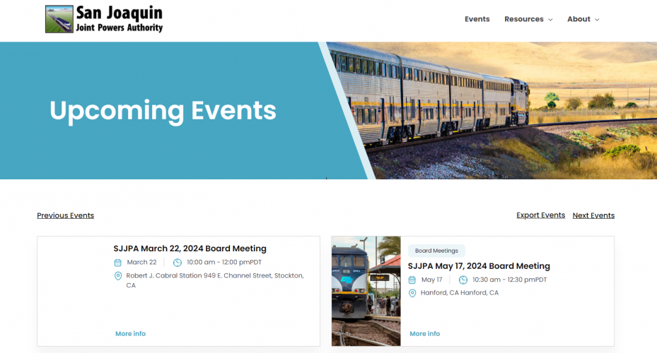 San Joaquin Joint Powers Authority screenshot 1