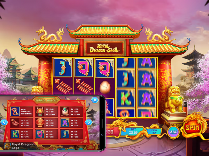 DRAGON SLOTS - A VIRTUAL SLOT GAME CENTERED AROUND A UNIQUE THEME screenshot 1
