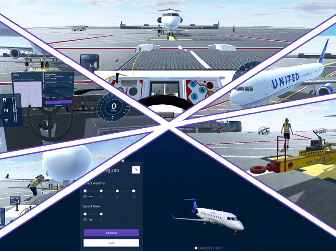 UNITED - PUSHBACK - TRAINING SIMULATION IN VIRTUAL REALITY screenshot 1