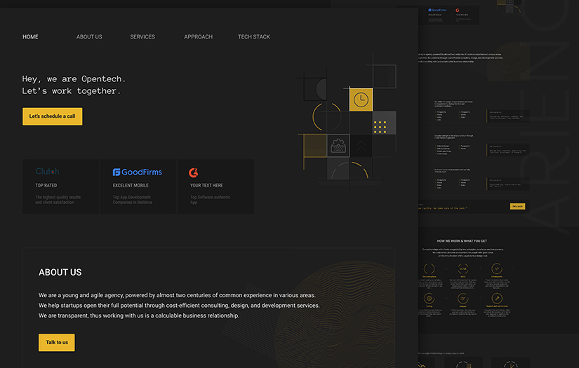 Website Design OpenTech screenshot 1