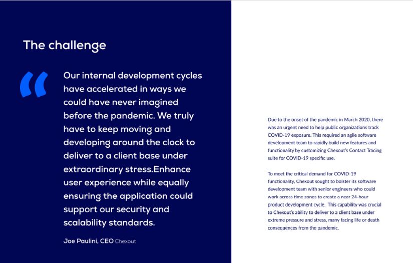 Chexout case study screenshot 1