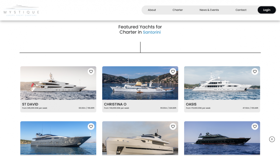 Mystique Yachts Web & Mobile App Development screenshot 3