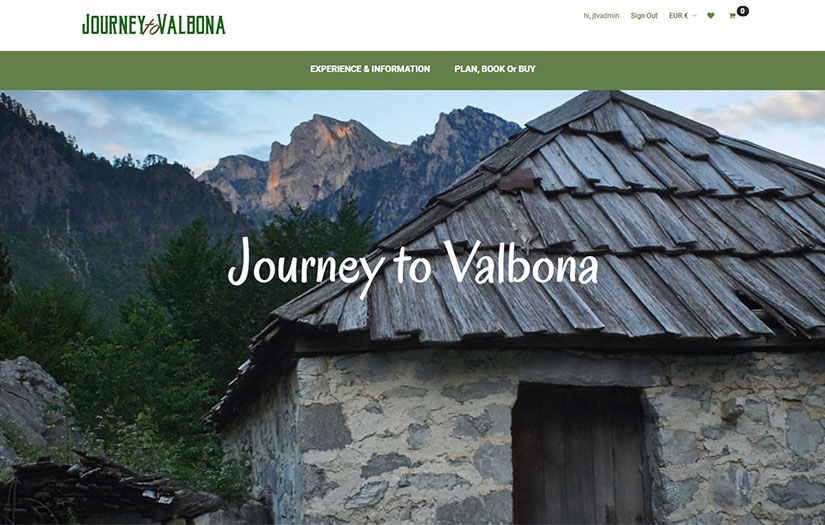 Journey to Valbona website development screenshot 1