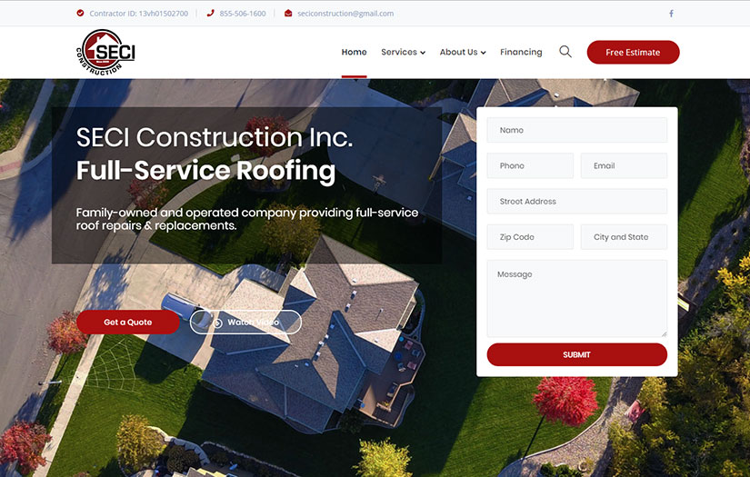 Seci Construction Web Development and Maketing screenshot 1