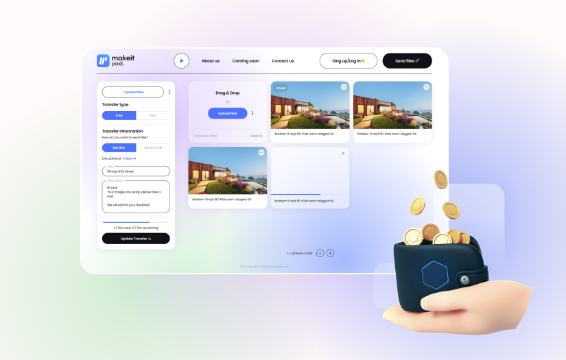 A service for securely selling photos and renders screenshot 2