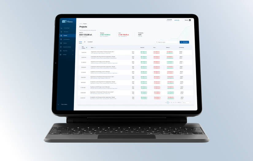 How We Developed an Online Tool for Managing Business Finances screenshot 1