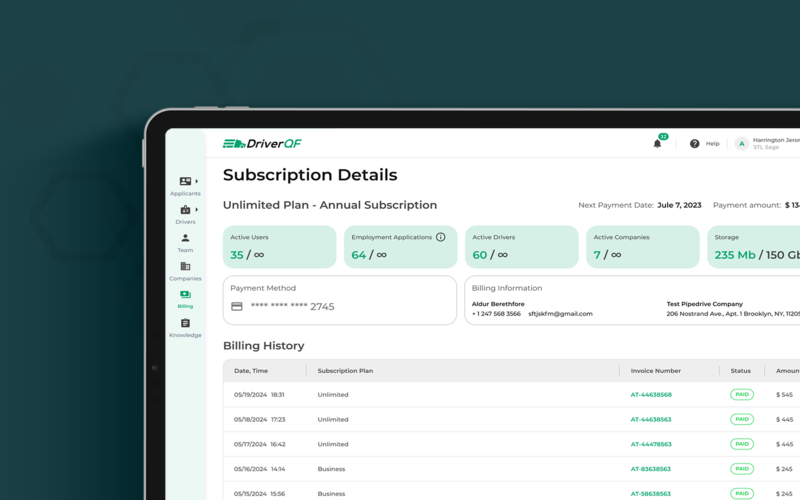 DriverQF: HRM platform for logistics service providers screenshot 4