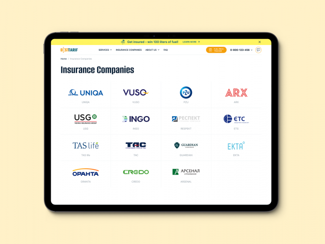BestTarif: An Online Aggregator of Insurance Services screenshot 2
