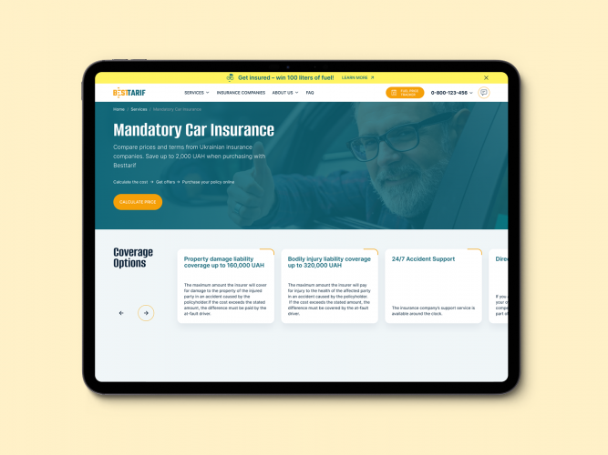 BestTarif: An Online Aggregator of Insurance Services screenshot 1