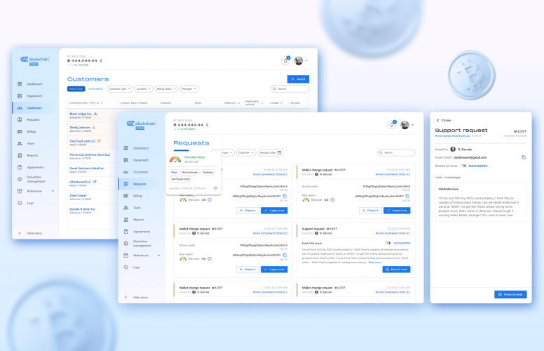 EZ Blockchain: Live Dashboard for Mining Monitoring screenshot 1