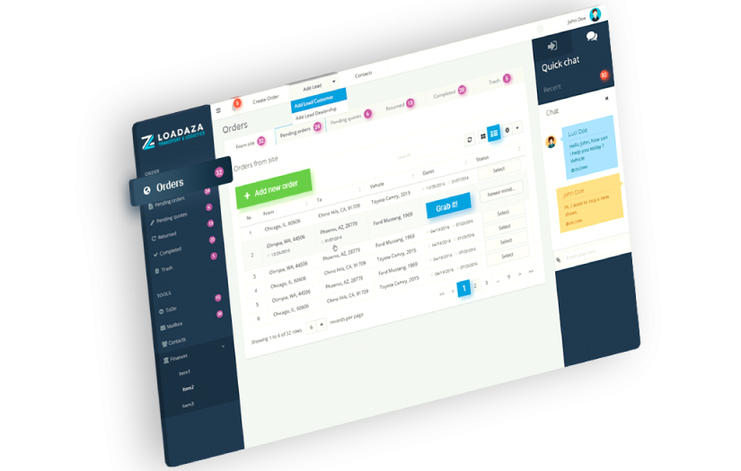 ERP System for Auto Transport Company screenshot 1