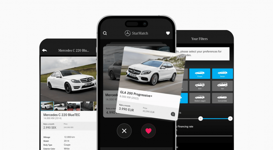 Mercedes-Benz: A Tinder-Like App Redefining the Benz Experience screenshot 1