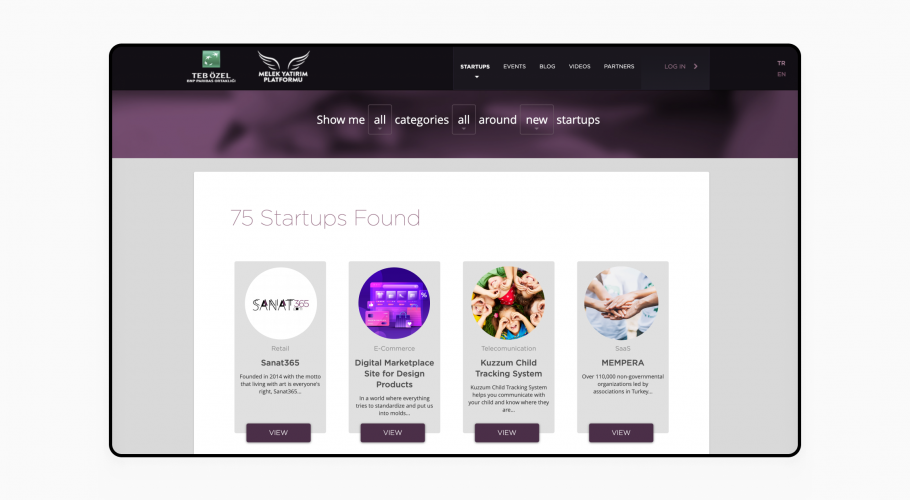BNP Paribas: Angel investment platform development screenshot 1
