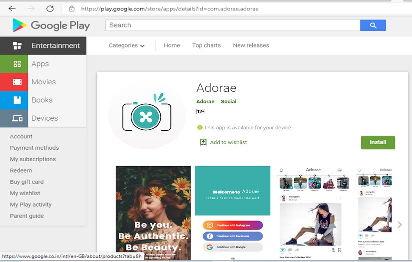 Adorae : Fashion Social Network App screenshot 1