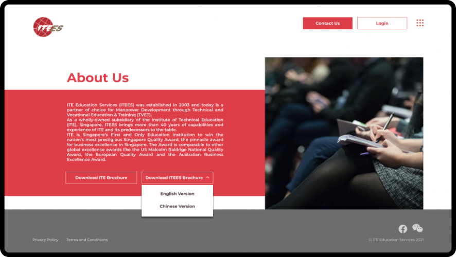 ITEES website screenshot 2