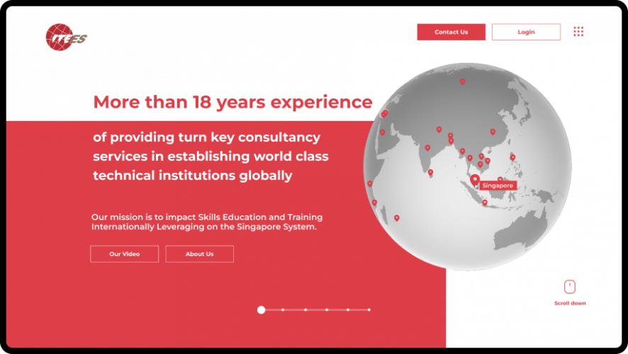 ITEES website screenshot 1