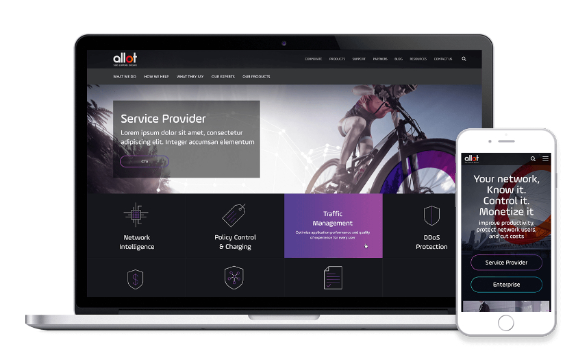 ALLOT Responsive Website screenshot 1