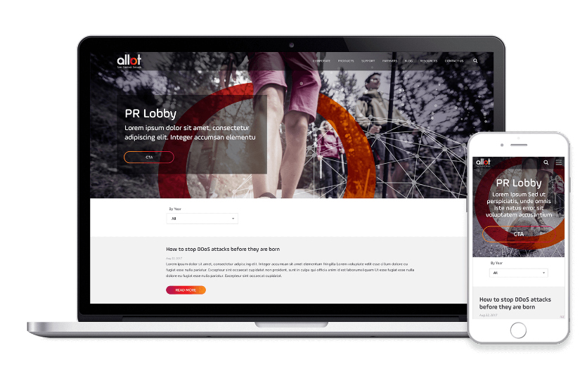 ALLOT Responsive Website screenshot 2