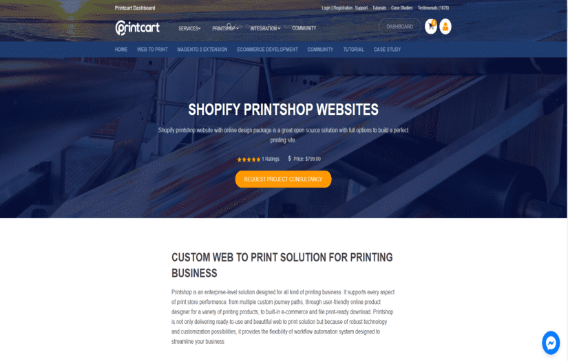 Wordpress Printshop with Custom Product Designer screenshot 1
