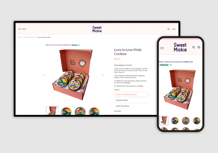 Shopify Store for SweetMickie screenshot 2