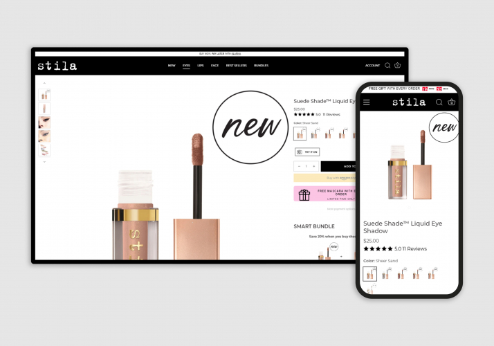 Store design & development for Stila Cosmetics screenshot 1