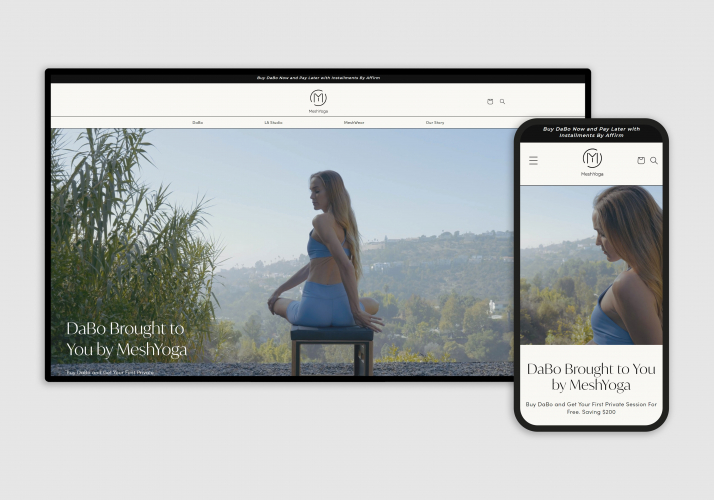 Mesh Yoga New Branding + Website design screenshot 2