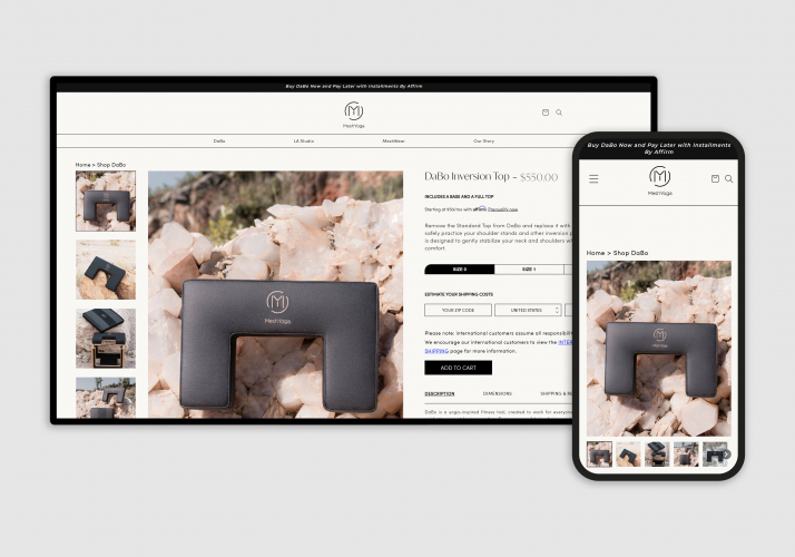 Mesh Yoga New Branding + Website design screenshot 3