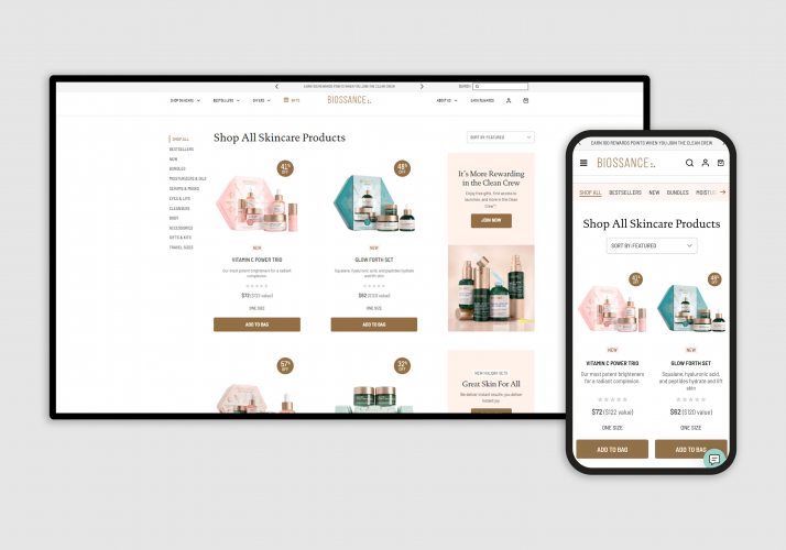 Biossance Store Design and Development screenshot 3
