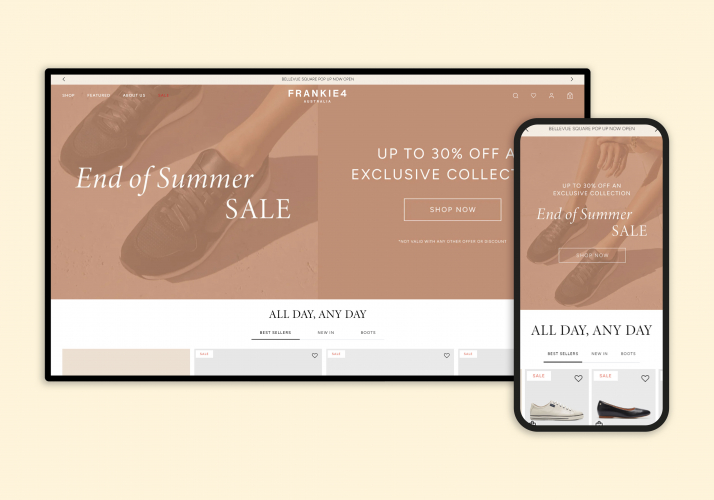Frankie4 USA's migration from Magento to Shopify screenshot 1