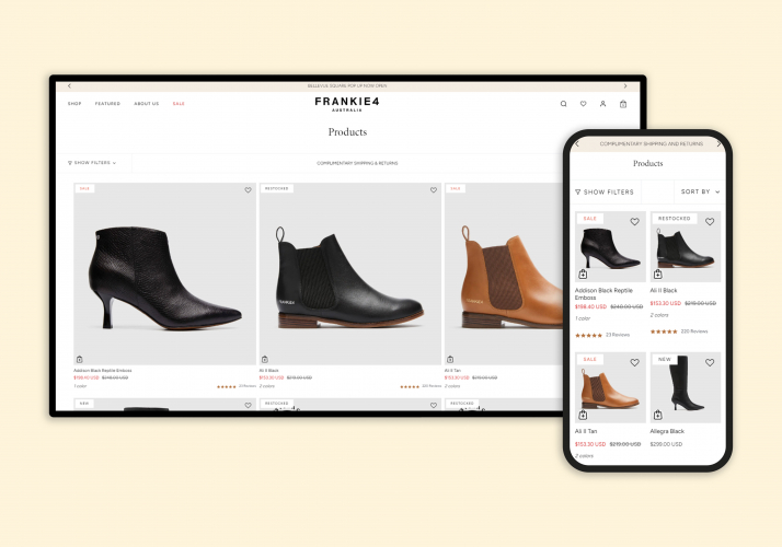 Frankie4 USA's migration from Magento to Shopify screenshot 3