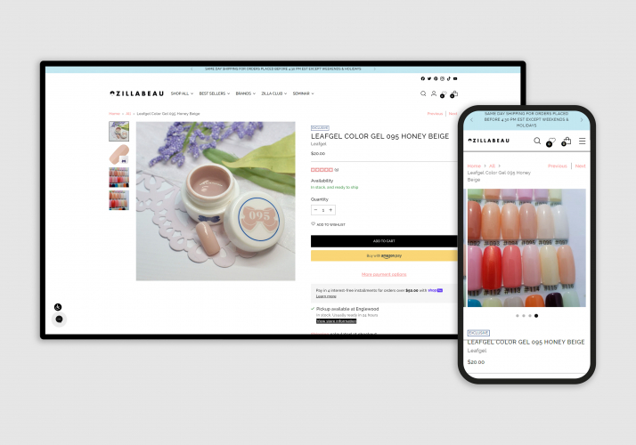 ZILLABEAU's Website design & development screenshot 3