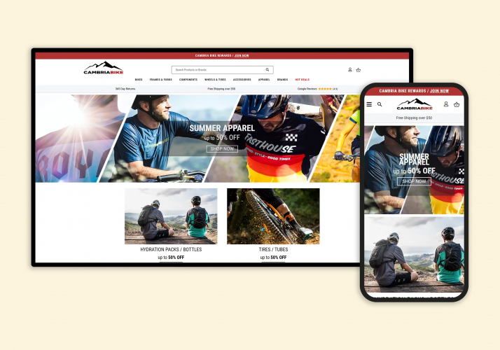 Cambria Bike's migration from BigComm.. to Shopify screenshot 1
