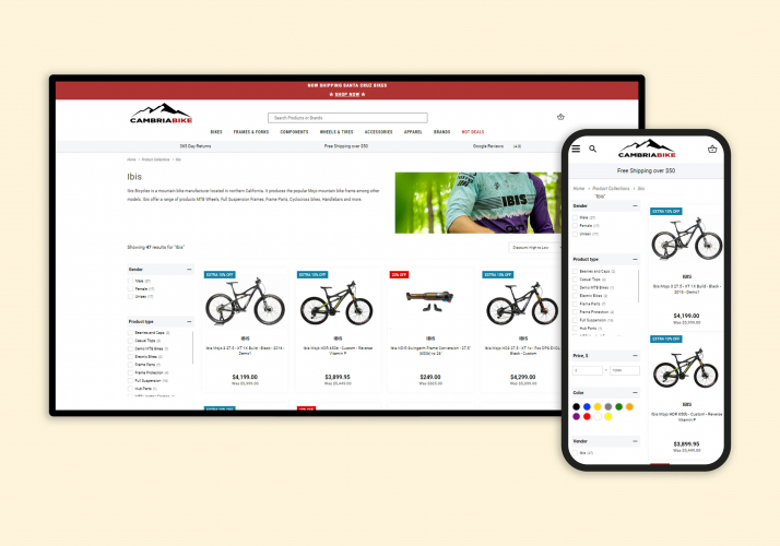 Cambria Bike's migration from BigComm.. to Shopify screenshot 3