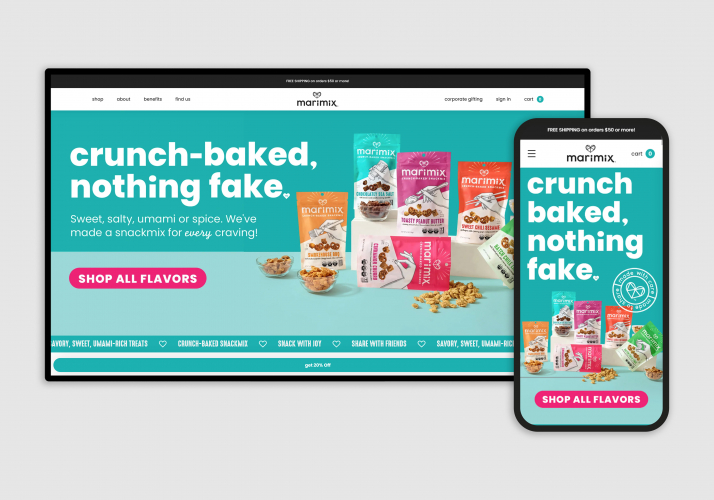 Marimix store's custom design and development screenshot 2