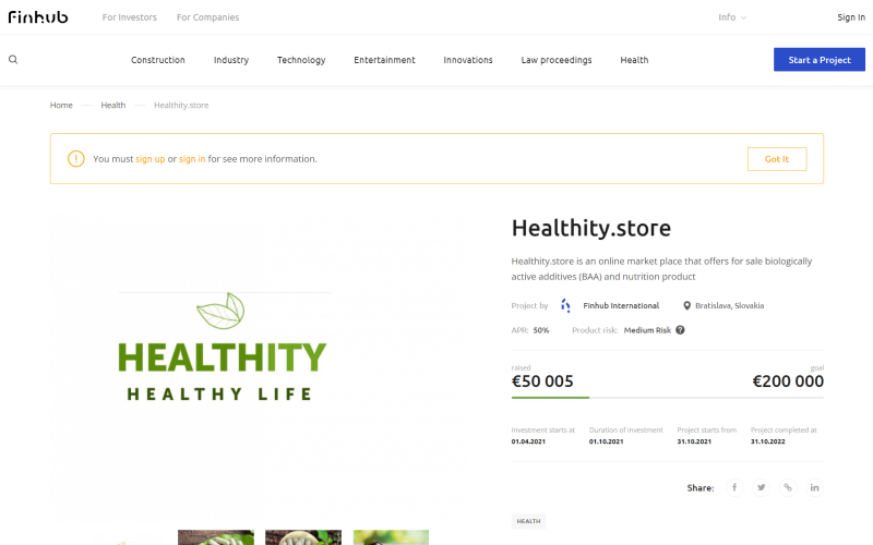 Finhub Fund screenshot 2