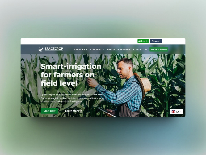 Website Redesign for a Space SaaS Startup screenshot 1
