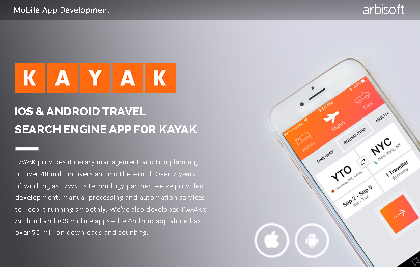 Travel App Search Engine for KAYAK screenshot 1