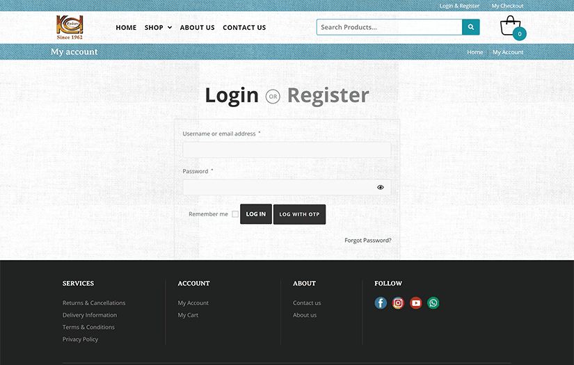 Kadam Colors - Website Maintenance Project screenshot 2