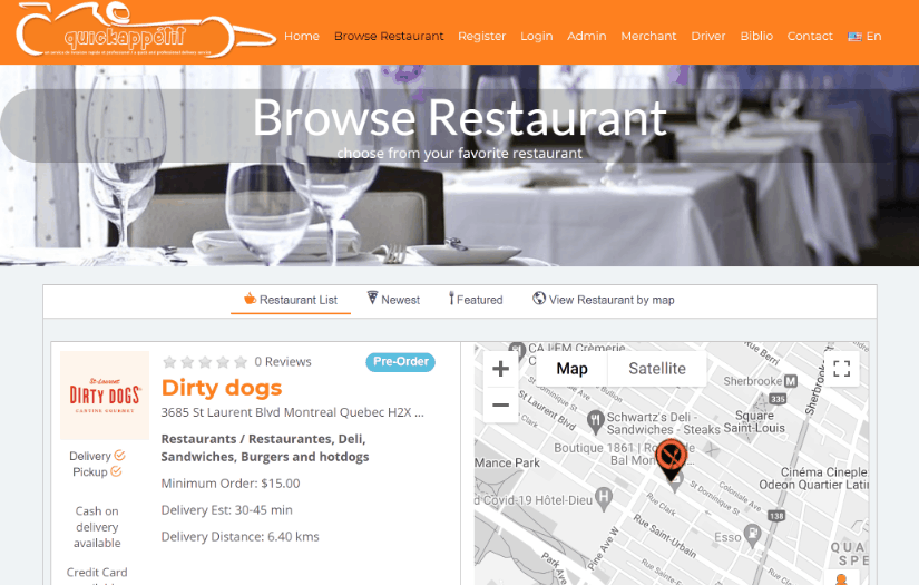 QuickAppetit - Website Maintenance Project screenshot 1
