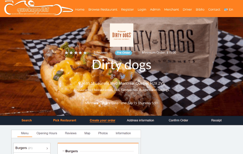 QuickAppetit - Website Maintenance Project screenshot 3