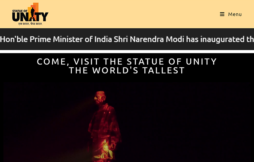 Statue of Unity - Website Development & Maintenance screenshot 2