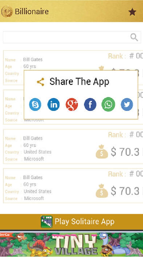 Billionaire - Android & IOS App Development screenshot 5