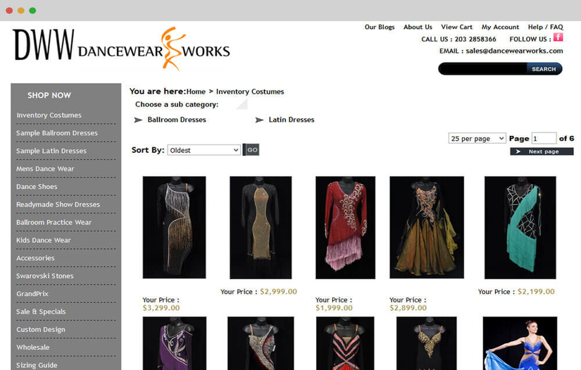 Dancewear Works - Website Design & Development screenshot 2