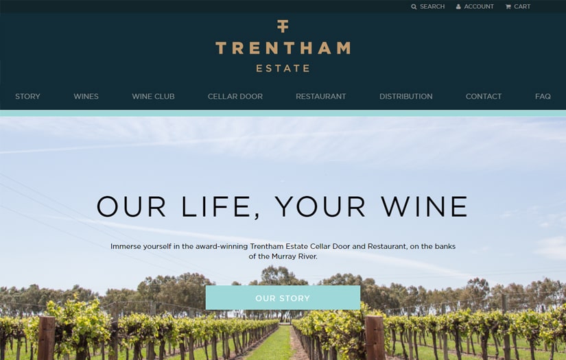 Trentham Estate - Transformation and sustainable growth with Magento platform screenshot 1