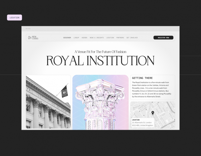 New Codes — Website Design for Fashion Summit screenshot 5