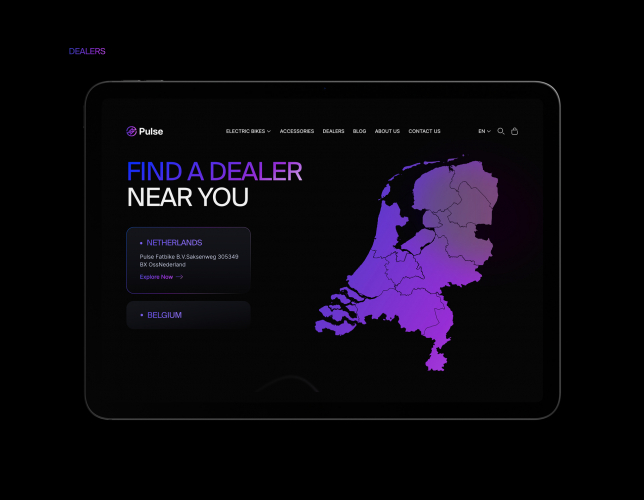 Pulse Fatbike — Website Design for Fatbike Dealer screenshot 1